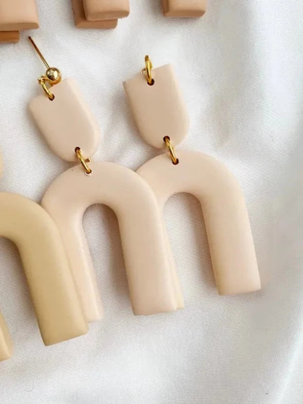 Peach Clay Earrings