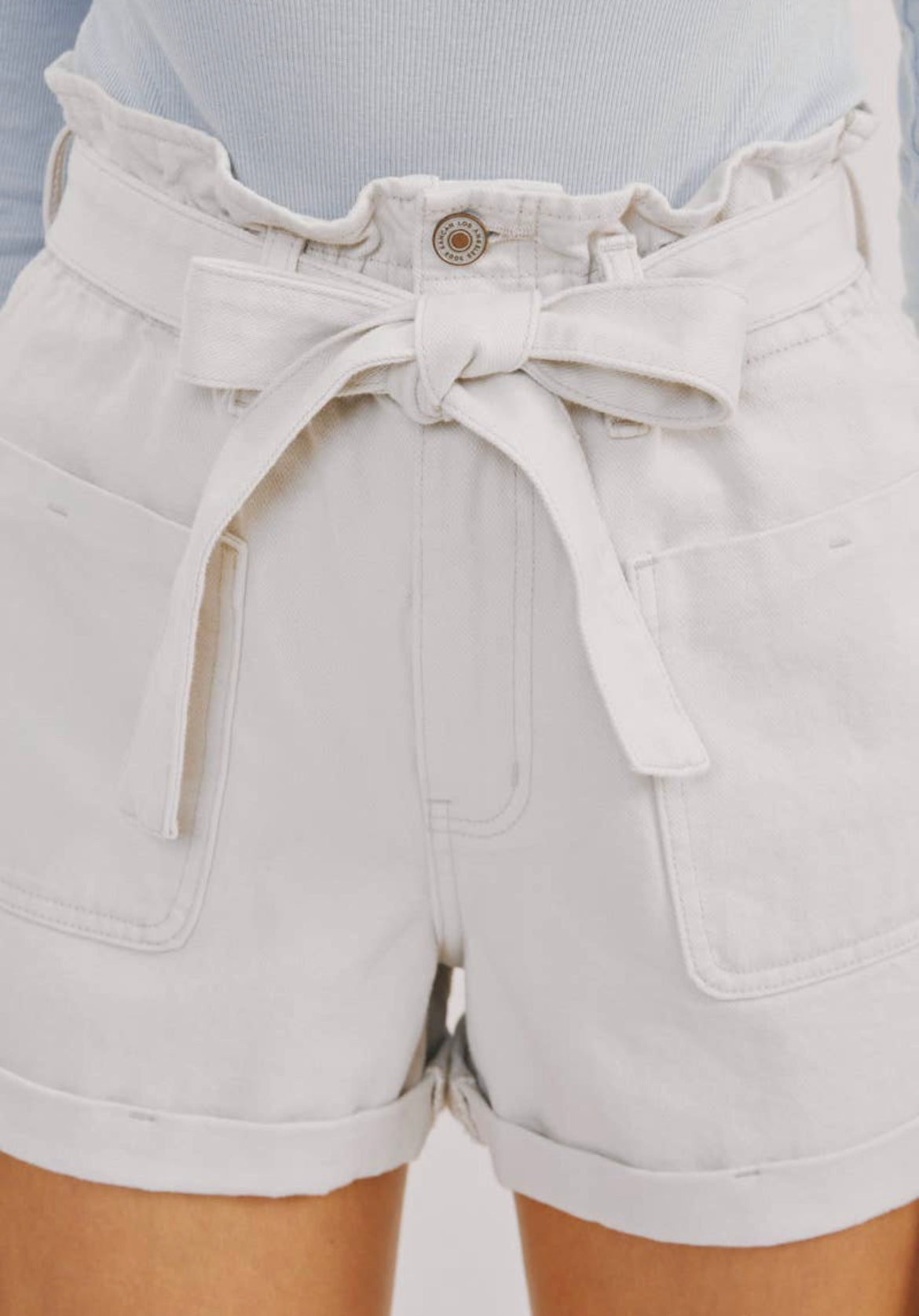 Belted Paper Bag Shorts