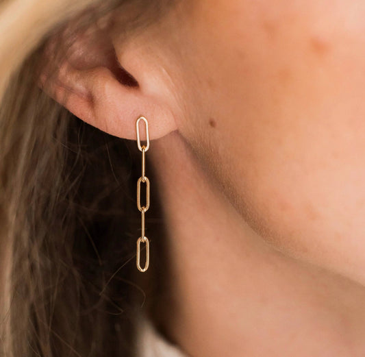 Dainty Chain Dangle Earrings