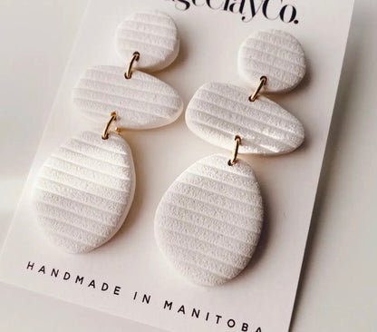 Striped Clay Earrings